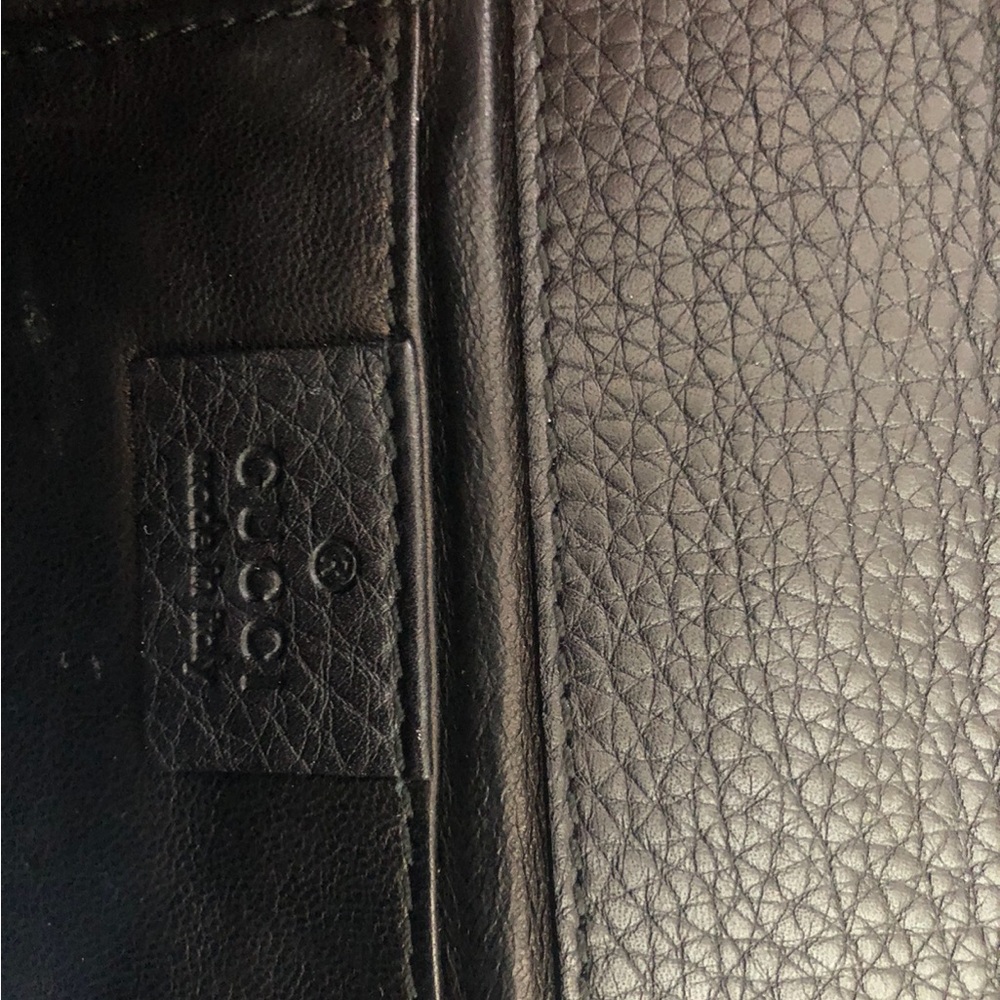 Gucci Black Leather Clutch with Gold Accent - Picture 7 of 9